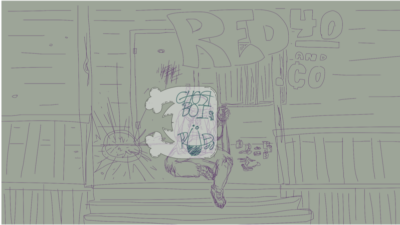 A recent sketchy fanart I drew of one of my favorite streamers, Caseoh, playing Schedule 1. His character sits in front of Jessi's door, upset by his accidental murder of her. Marks from the explosion are where Jessi stood in the part one to this fanart.