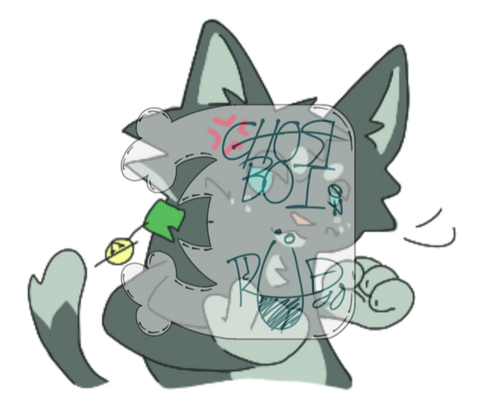 A silly doodle I did a while ago of my cat-sona being just a bit angry.